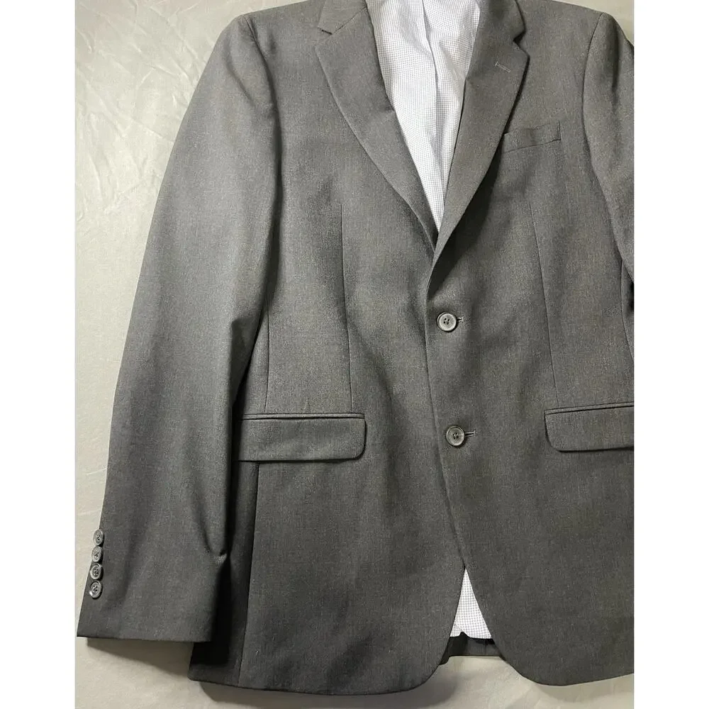 Egara Gray Skinny Fit Stretch Blazer Jacket Men’s 40L Excellent Condition